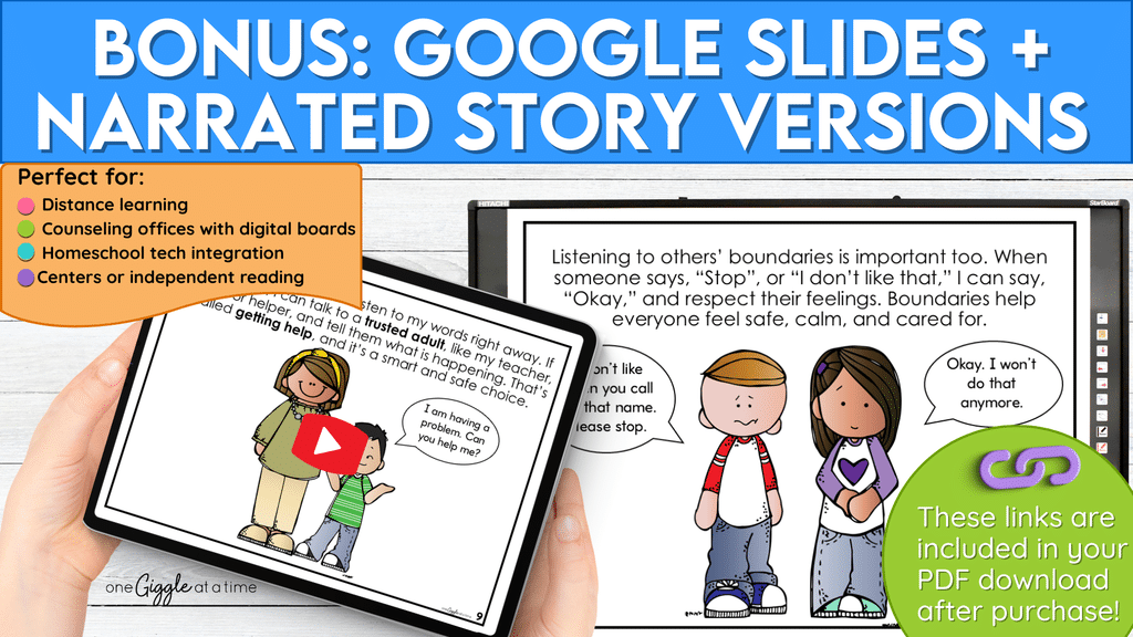 speaking up social story for kids