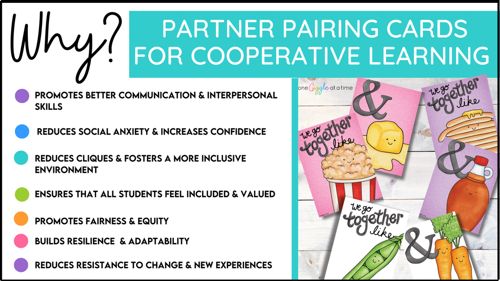 picking partners in class using partner cards